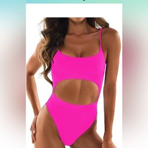 Meyeeka Womens keyhole cutout Monokini One Piece Swimsuit